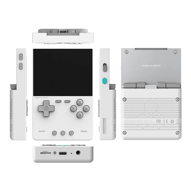 AMPOWN TRIMUI BRICK 256G Handheld Game Console 3.2 inch IPS Screen Open Source Arcade Retro Game Device - White