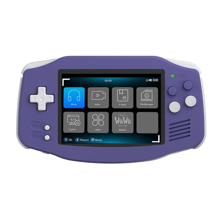 AMPOWN RG 34XX 3,4 Zoll IPS-Bildschirm Linux-System Retro-Handheld-Spielekonsole mit 32G TF-Karte - Blau