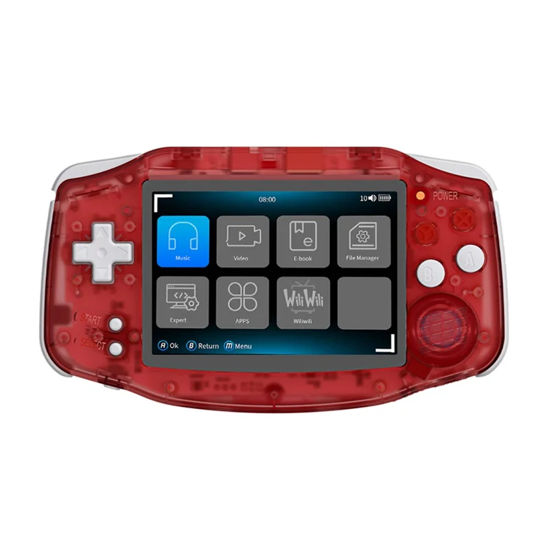 ANBERNIC RG 34XX 3.4 Inch IPS Screen Linux System Retro Handheld Gaming Console with 32G TF Card - Red