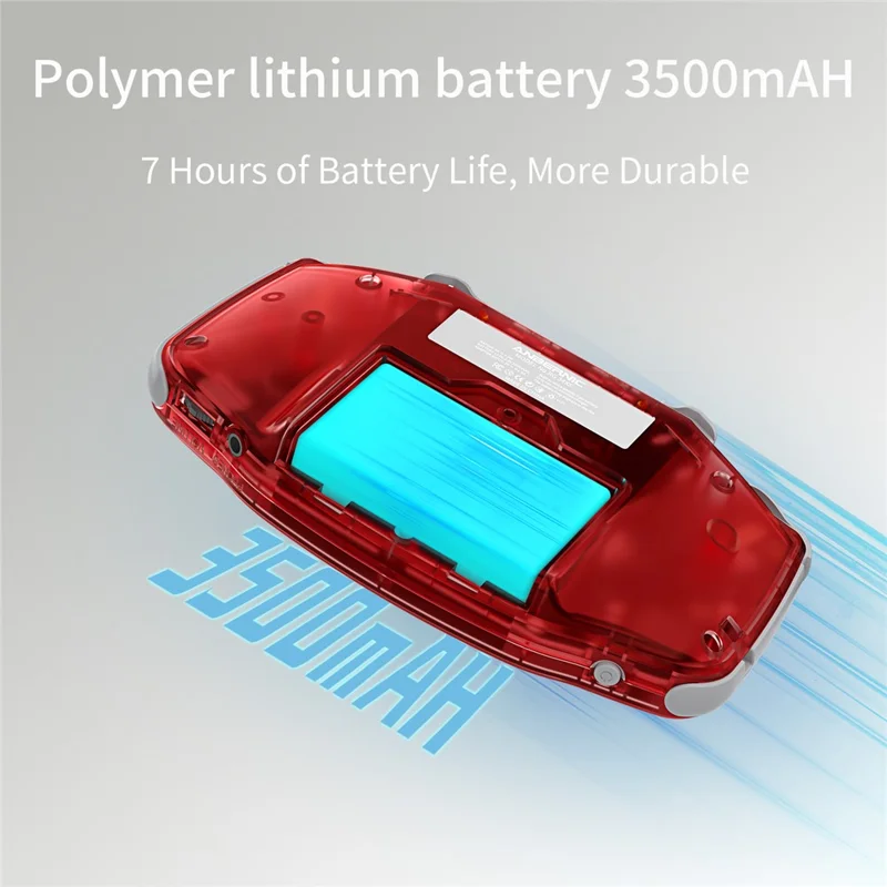 ANBERNIC RG 34XX 3.4 Inch IPS Screen Linux System Retro Handheld Gaming Console with 32G TF Card - Red