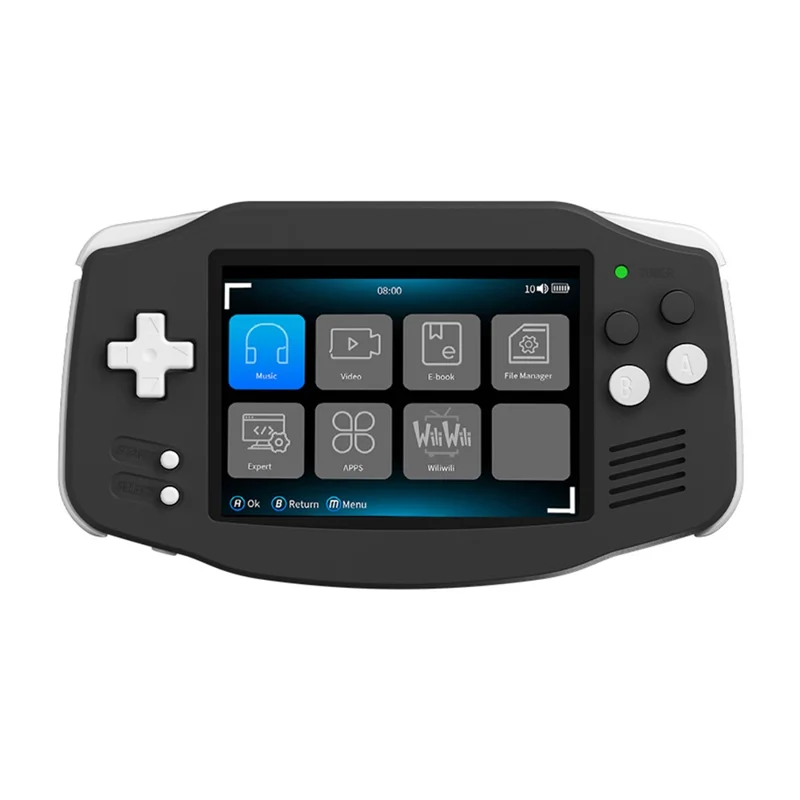 ANBERNIC RG 34XX 3.4 Inch IPS Screen Linux System Retro Handheld Gaming Console with 32G + 256G TF Card - Black