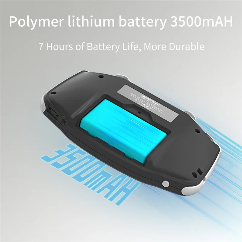 ANBERNIC RG 34XX 3.4 Inch IPS Screen Linux System Retro Handheld Gaming Console with 32G + 256G TF Card - Black