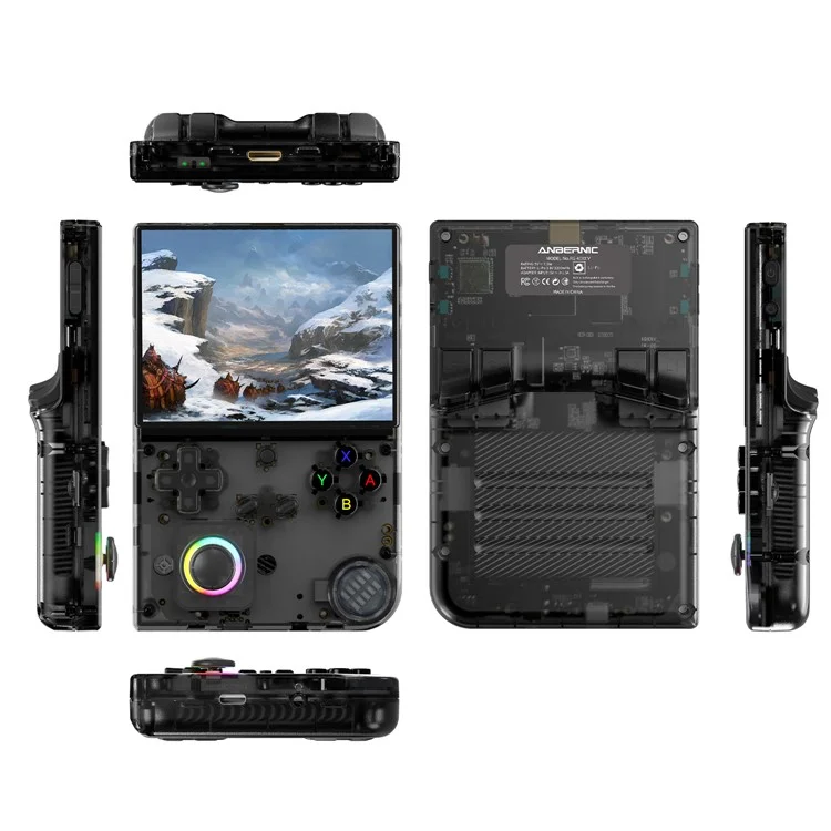 ANBERNIC RG40XXV 4-Zoll-IPS-Bildschirm Bluetooth / WLAN-Handheld-Spielekonsole für HD-Fernseher (mit 32 GB + 64 GB SD-Karte) - Schwarz