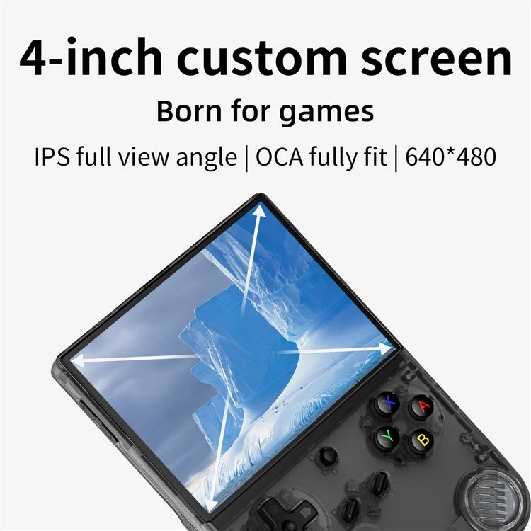 ANBERNIC RG40XXV 4-Zoll-IPS-Bildschirm Bluetooth / WLAN-Handheld-Spielekonsole für HD-Fernseher (mit 32 GB + 64 GB SD-Karte) - Schwarz