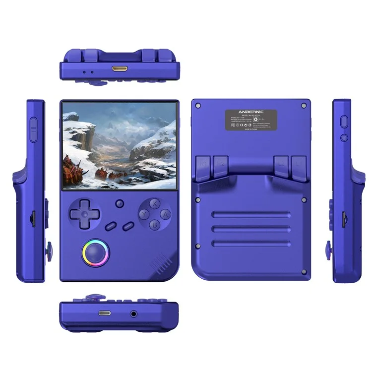 ANBERNIC RG40XXV 4 Inch IPS Screen Bluetooth-compatible  /  WiFi Handheld Game Console for HD TV ( with 32G + 128G TF Card ) - Blue