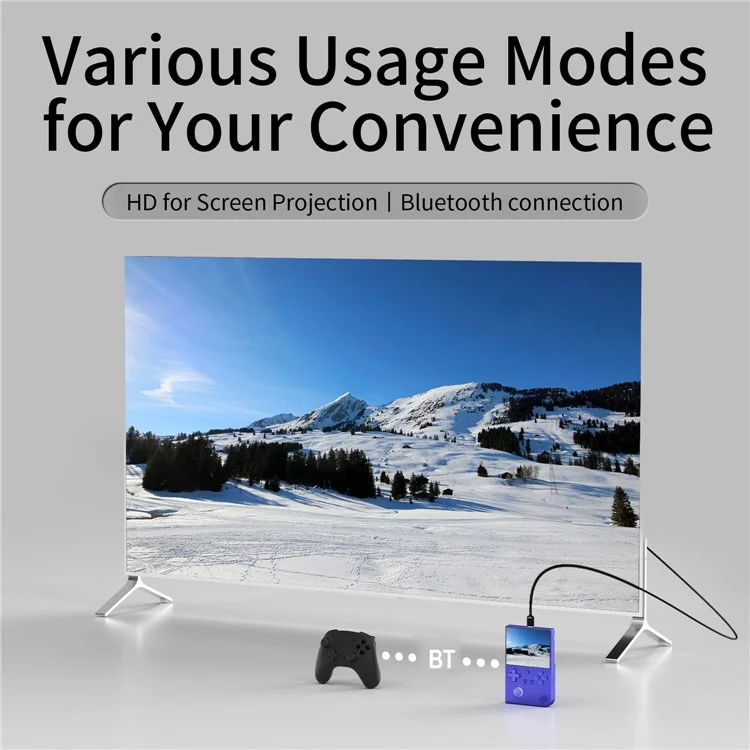 ANBERNIC RG40XXV 4 Inch IPS Screen Bluetooth-compatible  /  WiFi Handheld Game Console for HD TV ( with 32G + 128G TF Card ) - Blue