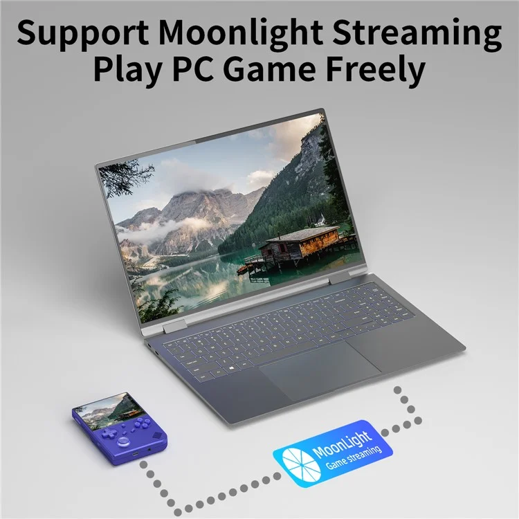 ANBERNIC RG40XXV 4 Inch IPS Screen Bluetooth-compatible  /  WiFi Handheld Game Console for HD TV ( with 32G + 128G TF Card ) - Blue