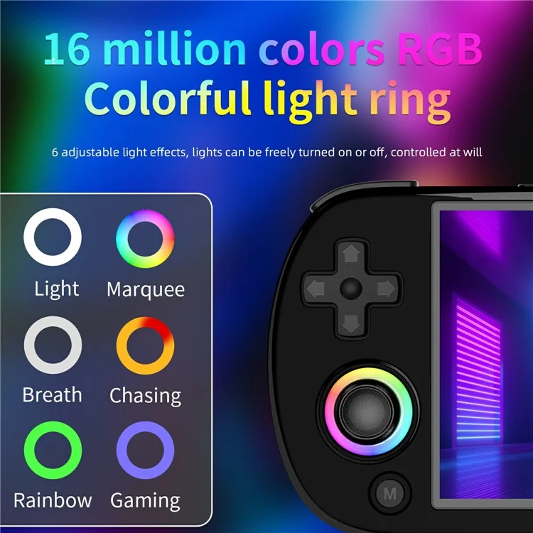 AMPOWN RG40XXH 32G Handheld Game Console 4 Inch Screen WIFI Controller HD TV Connection Gaming Machine - Black