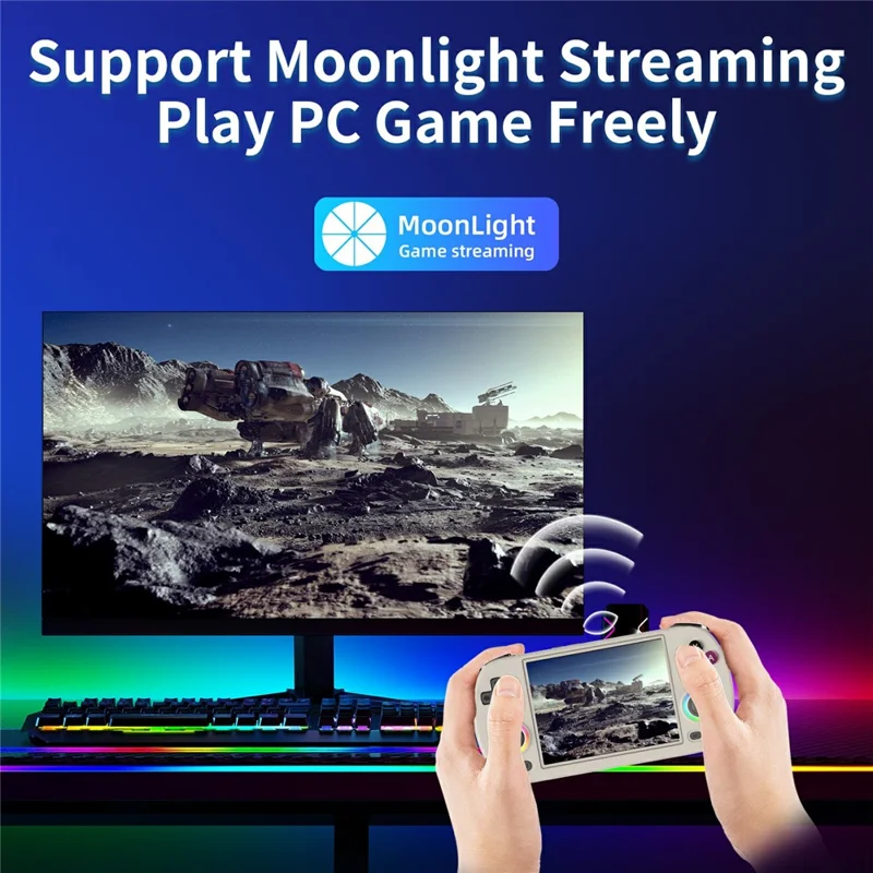 AMPOWN RG40XXH 32G Handheld Game Console 4 Inch Screen WIFI Controller HD TV Connection Gaming Machine - Grey