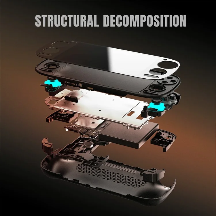AMPOWN Retroid Pocket 5 Open Source Handheld Game Console 8G Memory Android 13 Wireless Controller with 128G TF Card - White
