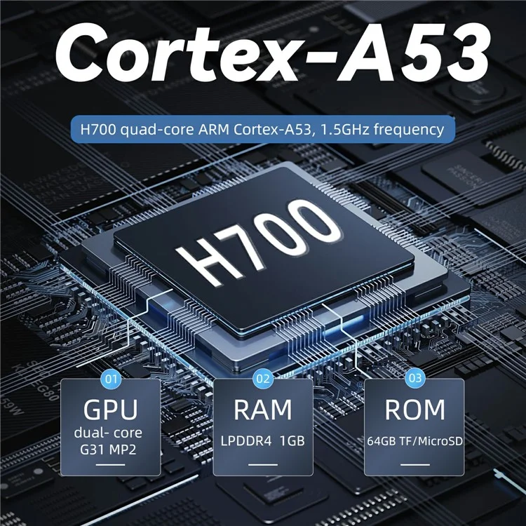 Console de jogos portátil ANBERNIC RG35XXH de código aberto com controle sem fio e cartão TF de 32G + 64G - Branco Transparente