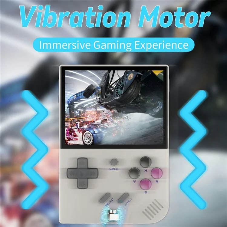 ANBERNIC RG35XX PLUS 3.5 Inch IPS Screen Handheld Game Console Retro Arcade Controller with 32G + 64G TF Card - Grey