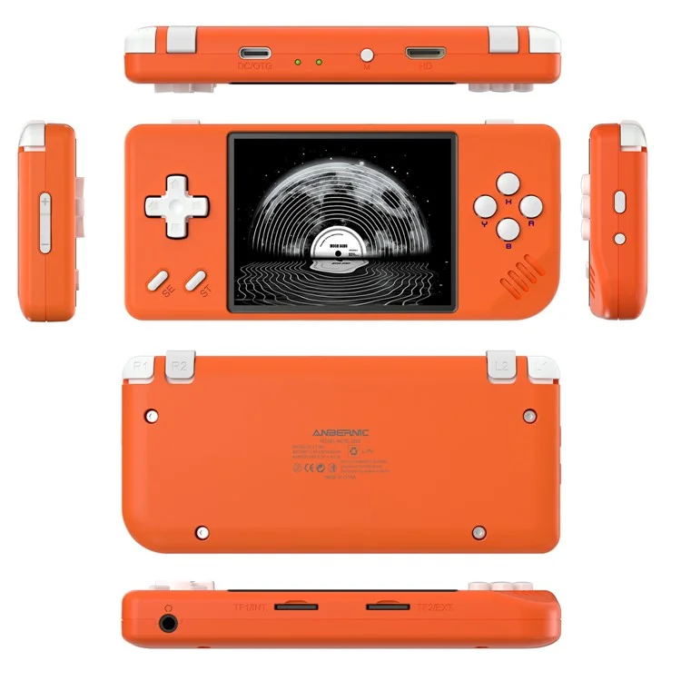 AMPOWN RG28XX 32G + 64G Handheld Retro Arcade Game Console Portable Nostalgic Gaming Machine - Orange