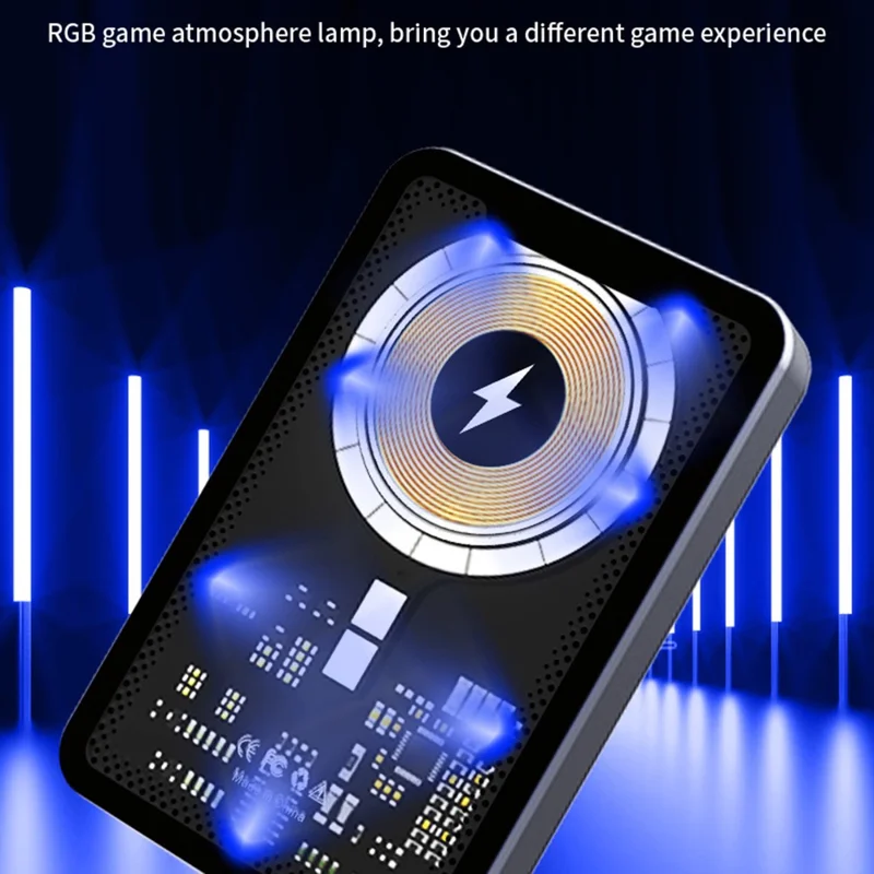 001 15W Magnetic Wireless Fast Charging Power Bank Handheld Game Console with Built-in 500 Games - Blue