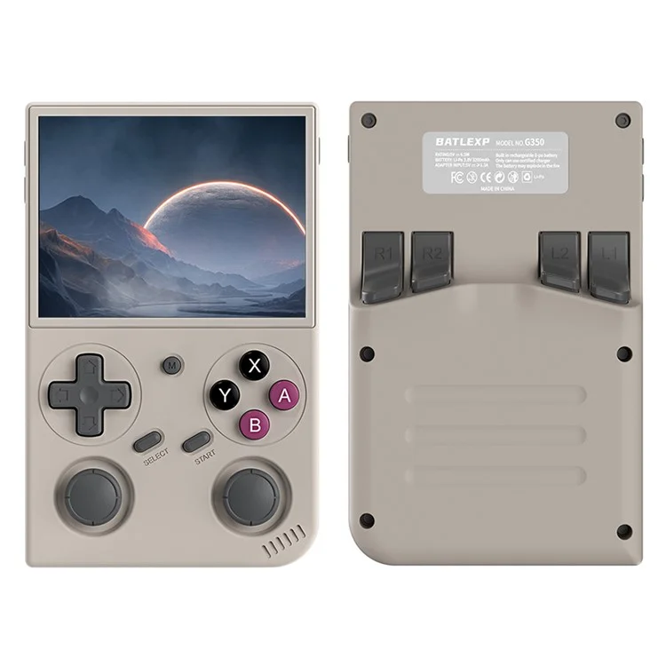ANBERNIC G350 128GB Tragbare Spielkonsole WiFi Multiplayer-Spielgerät mit Unterstützung für kabelgebundenen Controller - Grau
