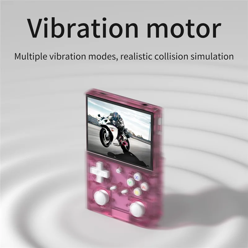 ANBERNIC G350 128GB Handheld Game Console WiFi Multiplayer Game Machine Support Wired Controller - Transparent Pink