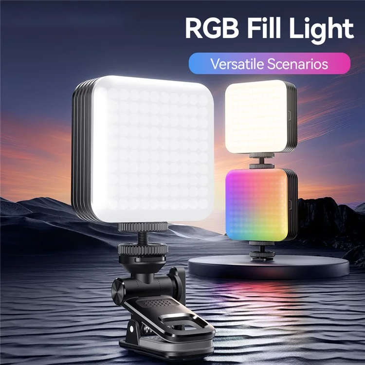 ESSAGER Fill Light 2000mAh Multifunctional RGB LED Panel 2500K - 9000K for Photography / Video / Streaming