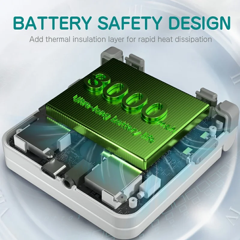 AMPOWN Miyoo Flipv2 Handheld Flip Game Console 3.5 Inch IPS Screen Linux OS Portable Gaming Device with 64G Card - Black