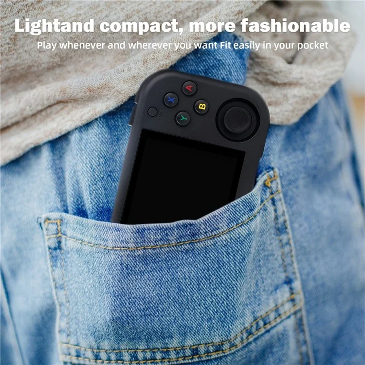 AMPOWN MINI ZERO 28 Console per Videogiochi Portatile con Schermo IPS da 2,8 Pollici, Controller Retrò 64 Bit Android, con Scheda TF da 128G - Nero