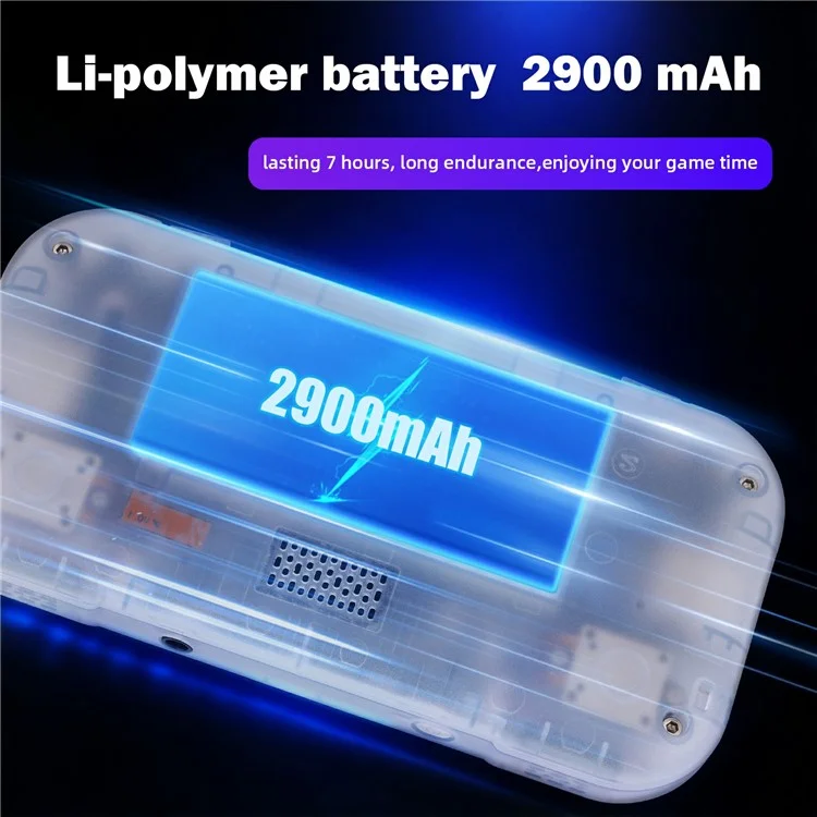 AMPOWN MINI ZERO 28 Handheld Game Console 64 Bit Android 2.8 Inch IPS Screen Retro Gaming Controller, with 128G TF Card - Glacier Blue