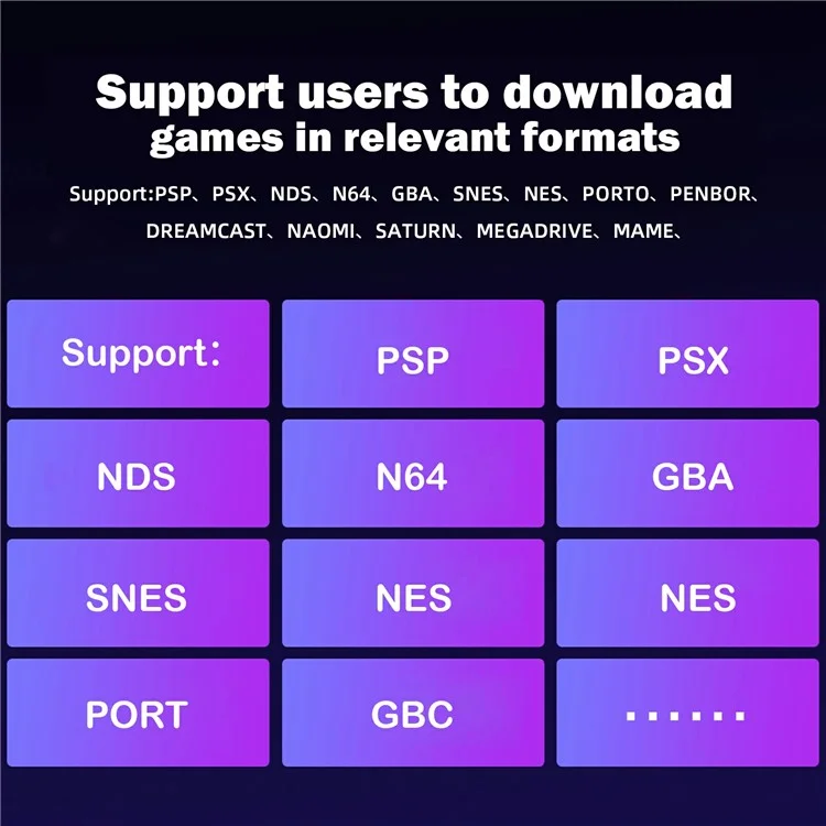 AMPOWN MINI ZERO 28 Handheld Game Console 64 Bit Android 2.8 Inch IPS Screen Retro Gaming Controller, with 128G TF Card - Purple