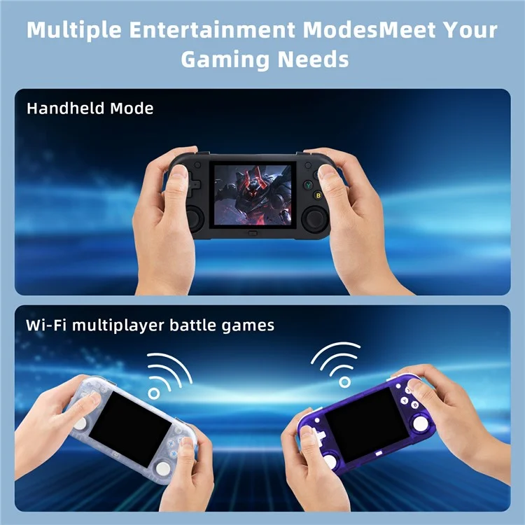 AMPOWN MINI ZERO 28 Handheld Game Console 64 Bit Android 2.8 Inch IPS Screen Retro Gaming Controller, with 128G TF Card - Purple