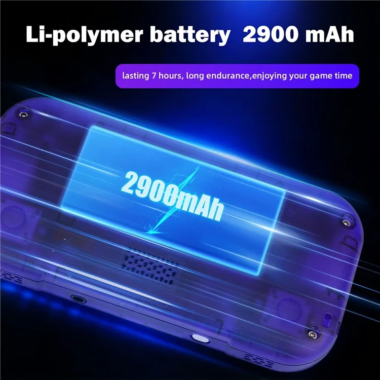 AMPOWN MINI ZERO 28 Handheld Game Console 64 Bit Android 2.8 Inch IPS Screen Retro Gaming Controller, with 128G TF Card - Purple