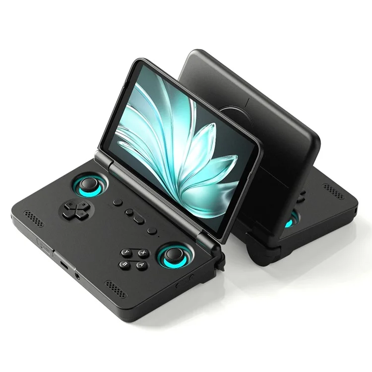 RETROID Pocket Flip2 Consola de Juegos Portátil de 5,5 Pulgadas con Pantalla AMOLED Plegable, Gamepad con Almacenamiento de 8+128G - Negro