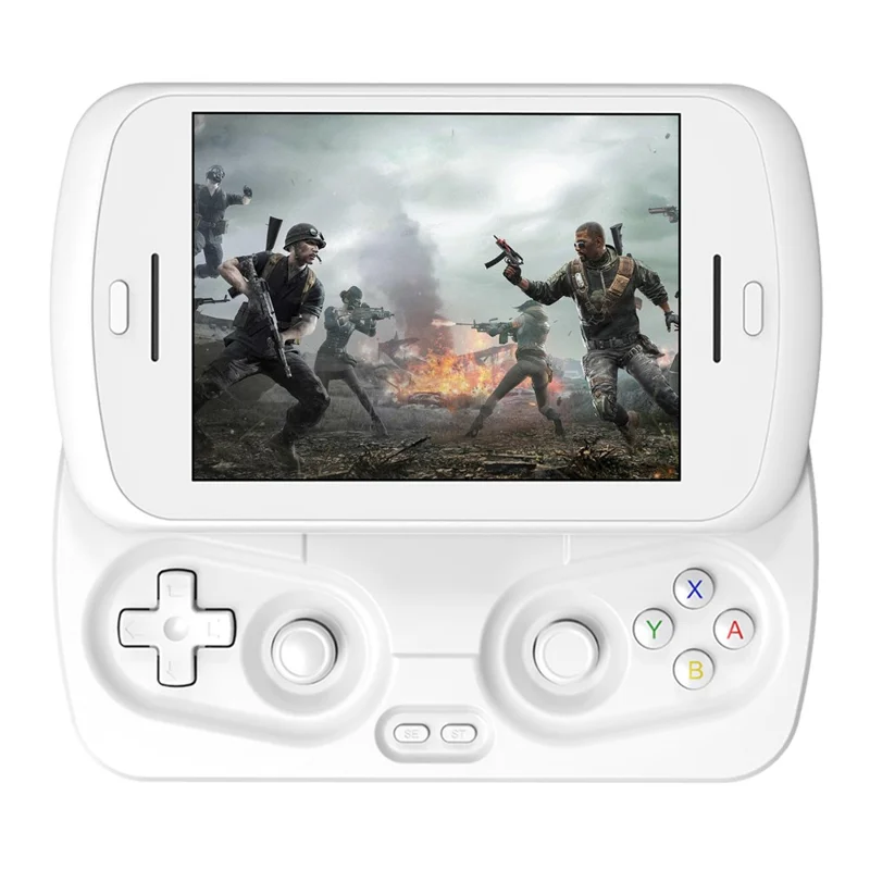 Console de jeu portable ANBERNIC RG Slide à écran tactile de 4,7 pouces, Android 13, alimentée par l'IA, manette rétro - Blanc