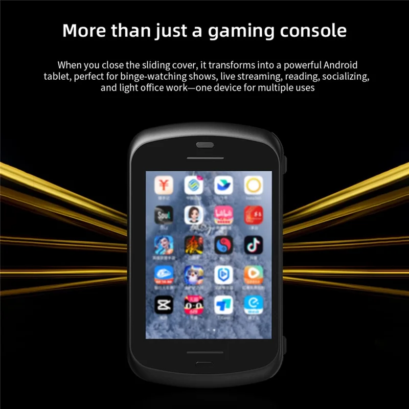ANBERNIC RG Slide 4.7 Inch Touch Screen Handheld Gaming Console Android 13 AI Powered Retro Gamepad, with 256GB TF Card - Black