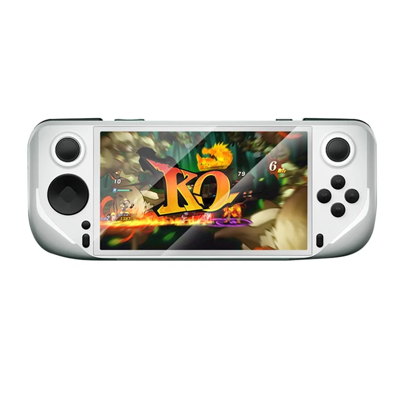 E6 Handheld Game Console 5 Inch Screen Android Dual Player Competitive Gaming Machine with 128GB Card - White