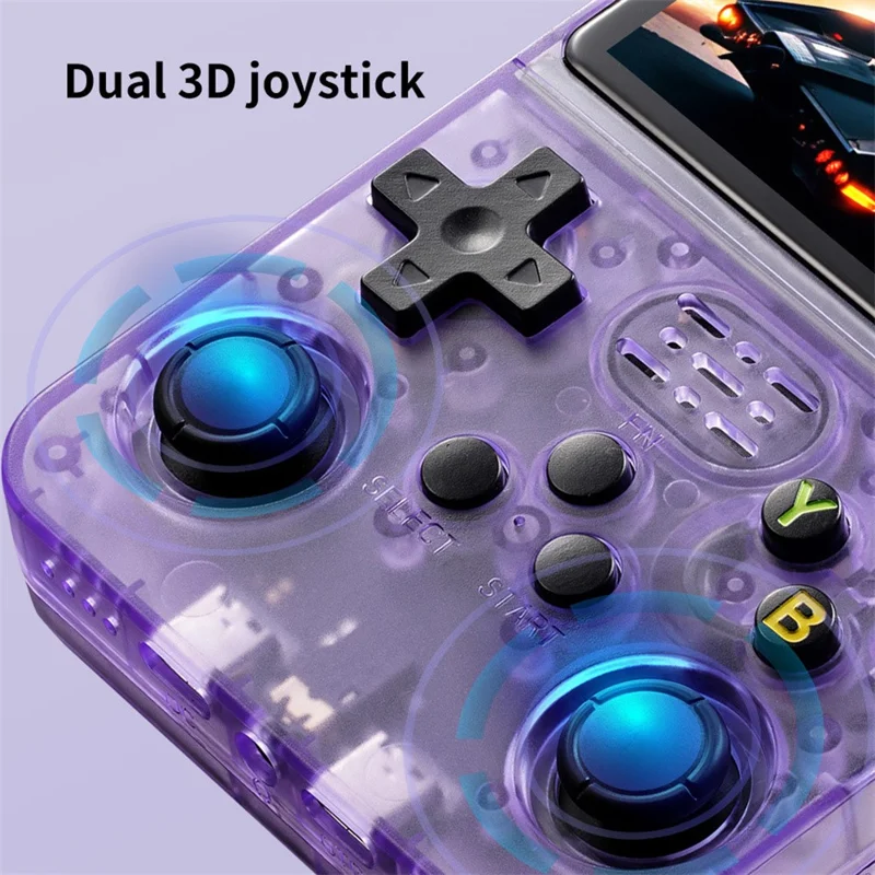 R36s Open Source Handheld Game Console 3.5 Inch HD Screen Portable Retro Gamepad with PSP Emulator - Red