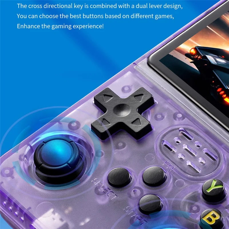R36s Open Source Handheld Game Console 3.5 Inch HD Screen Portable Retro Gamepad with PSP Emulator - Red