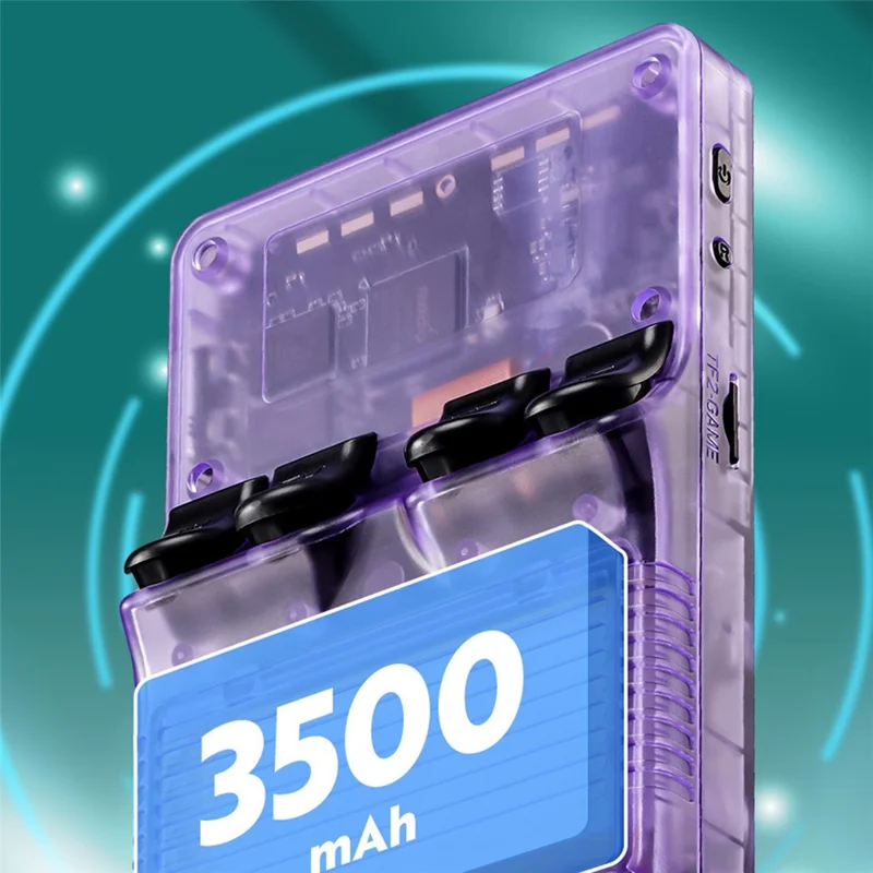 Console de Jogos Portátil R36s de Código Aberto, Tela HD de 3,5 Polegadas, Dispositivo Retrô de Jogos com Cartão de Memória de 128GB - Roxo