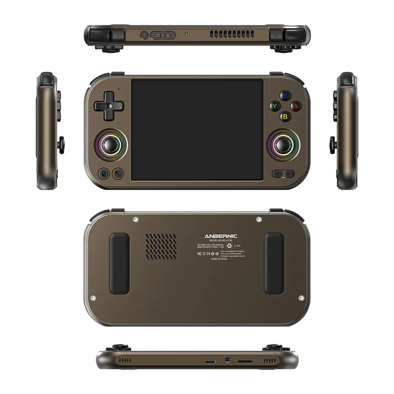 ANBERNIC RG477M 12G+256G Android 14 4.7 Inch LTPS Incell Screen Retro Handheld Game Console with 128G TF Card - Black