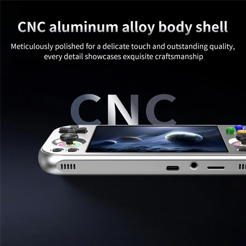 ANBERNIC RG477M 12G+256G Android 14 4.7 Inch LTPS Incell Screen Retro Handheld Game Console with 128G TF Card - Silver