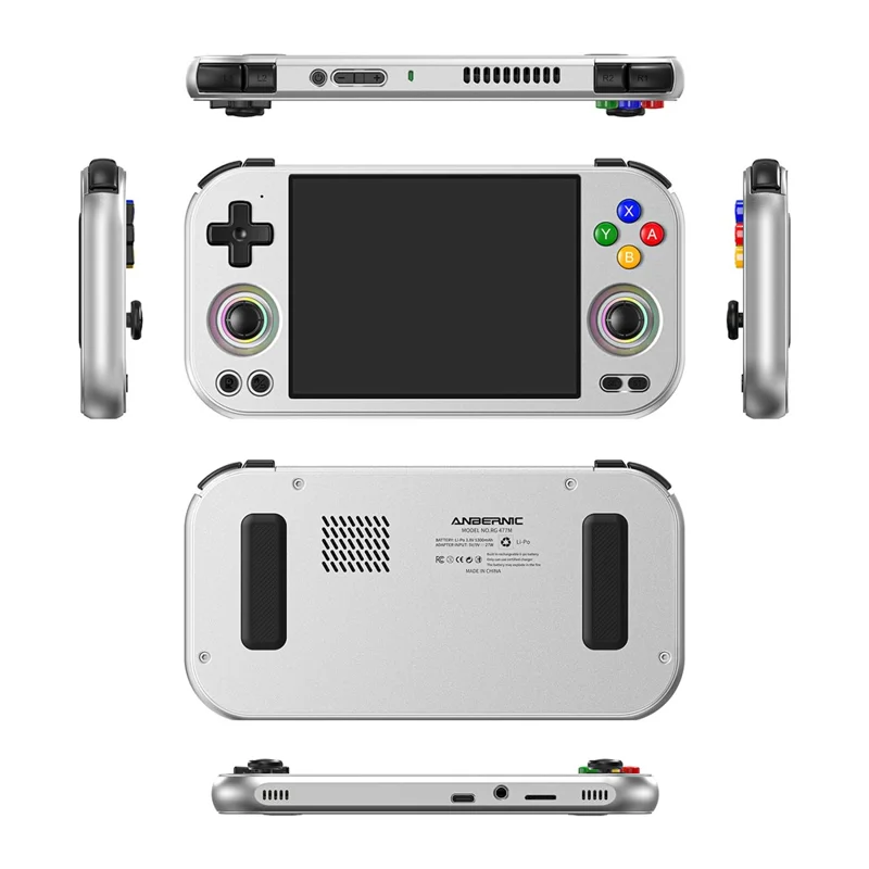 ANBERNIC RG477M 12G+256G Android 14 4.7 Inch LTPS Incell Screen Retro Handheld Game Console with 256G TF Card - Silver
