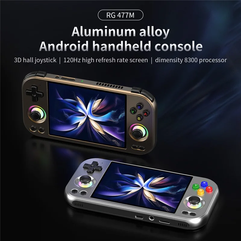 ANBERNIC RG477M 12G+256G Android 14 4.7 Inch LTPS Incell Screen Retro Handheld Game Console with 256G TF Card - Silver