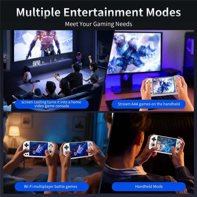 ANBERNIC RG477M 12G+256G Android 14 4.7 Inch LTPS Incell Screen Retro Handheld Game Console with 256G TF Card - Silver