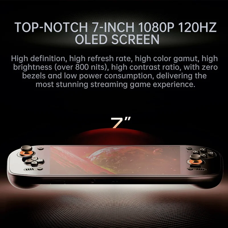 AMPOWN OIND 2 Console de jeu portable Android 13 Open Source Retro Arcade, 12+512 Go - Noir