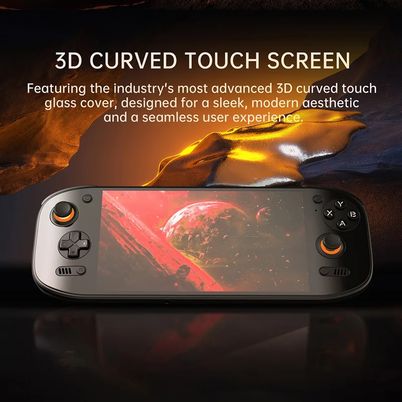 AMPOWN OIND 2 Portal Android 13 Open Source Handheld Game Console Retro Joystick Gaming Device, 16GB+1TB - Black