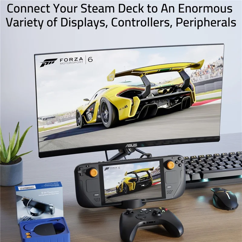 SYNTECH SYNM050 6 in 1 Expansion Docking Station 4K HD /  Gigabit Ethernet  /  USB 3.0 Multi-Port Hub for Game Consoles