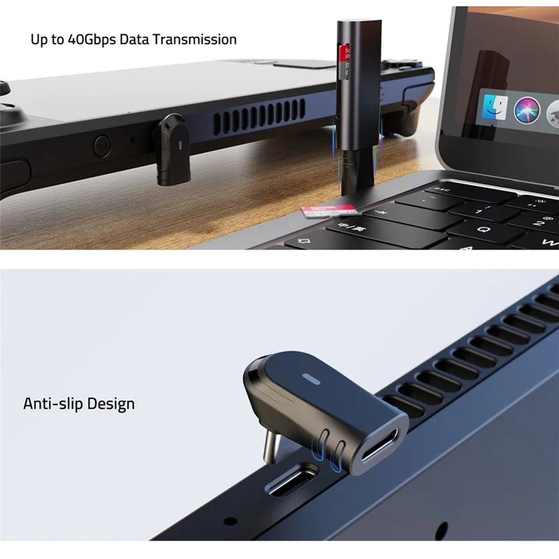 SYNTECH SYNM051 90-Degree USB-C Adapter High Speed Data Transfer  /  Fast Charging