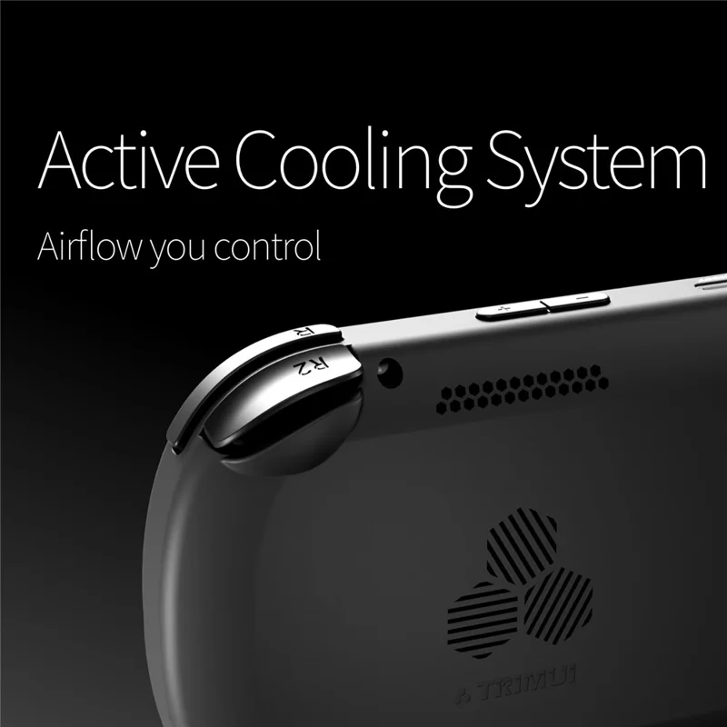 TRIMUI Smart Pro S TG5050 4.96 inch IPS Screen Retro Game Console Bluetooth-Compatible Handheld Gaming Console, 64GB Card - Black