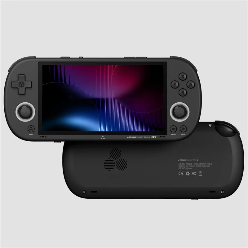 TRIMUI Smart Pro S TG5050 4,96 Pollici Schermo IPS Gamepad Portatile con Joystick Hall Console per Giochi Retrò, con Scheda TF 128G - Nero