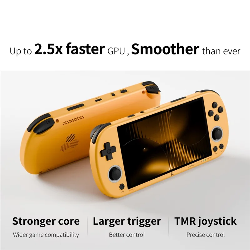 TRIMUI Smart Pro S TG5050 4.96 Inch IPS Screen Handheld Gamepad Hall Joystick Retro Gaming Console, with 256G TF Card - Black