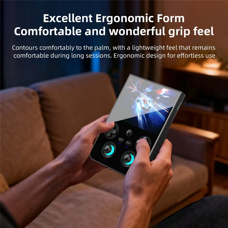 ANBERNIC RG 477V 12GB+256GB 4,7-Zoll-Handheld-Spielkonsole mit 120 Hz Bildwiederholfrequenz – Schwarz