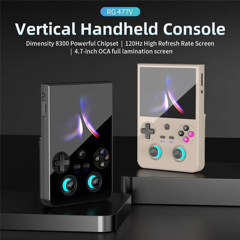 ANBERNIC RG 477V 12GB+256GB 4.7 Inch Handheld Game Console 120Hz High Refresh Rate Gaming Device - Grey