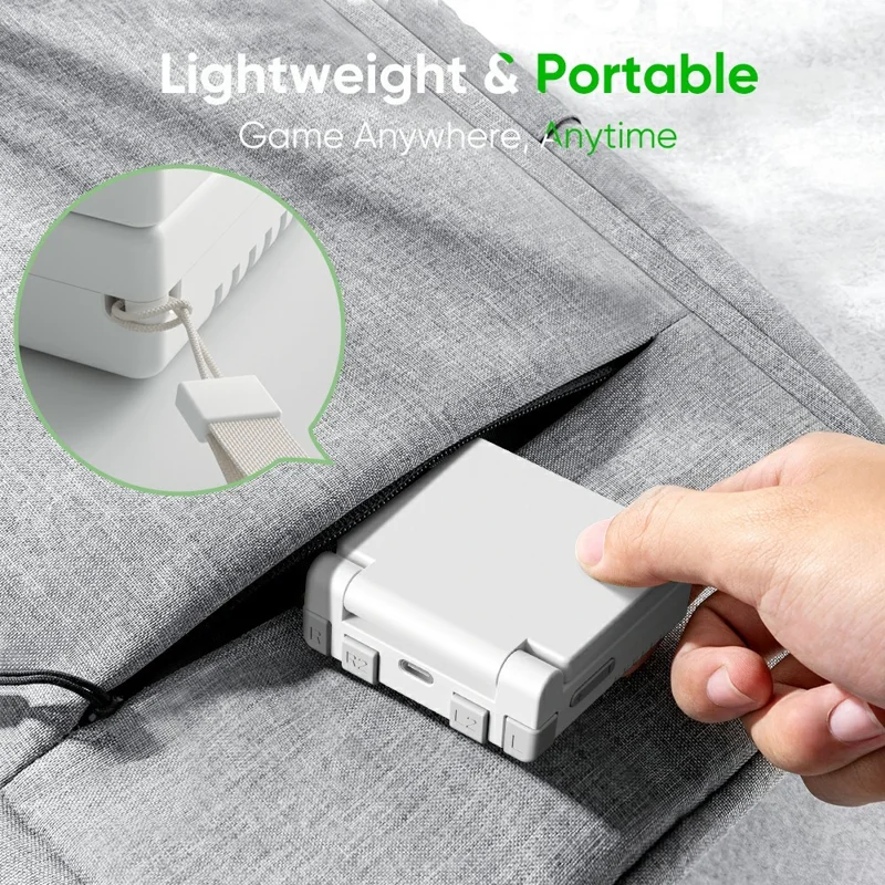 MIYOO Mini Flip Retro Handheld Game Console Flip Design Open Source Portable Gamepad with 64GB TF Card - White