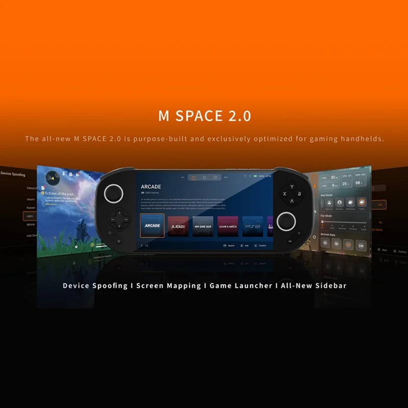 MANGMI Pocket Max 7 Inch OLED Screen Android 13 Handheld Gaming Console Snapdragon 865 Wireless Gamepad (8+128GB) - Black